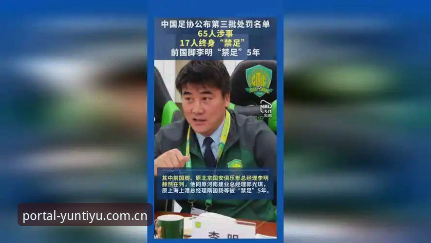 中国足协第三批禁足名单深度评测：云体育入口带你透视足球反腐风暴